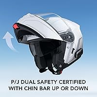 Vista 2 de Sena OUTRUSH 2 Modular Smart Motorcycle Helmet with Bluetooth Connectivity and Mesh Intercom Communication