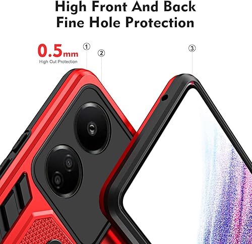 Miniatura 4 de Funda compatible con Xiaomi Poco M5s 4G, soporte integrado compatible con Redmi Note 10 4G  Note 10S 4G  Note 11 SE (India) funda protectora