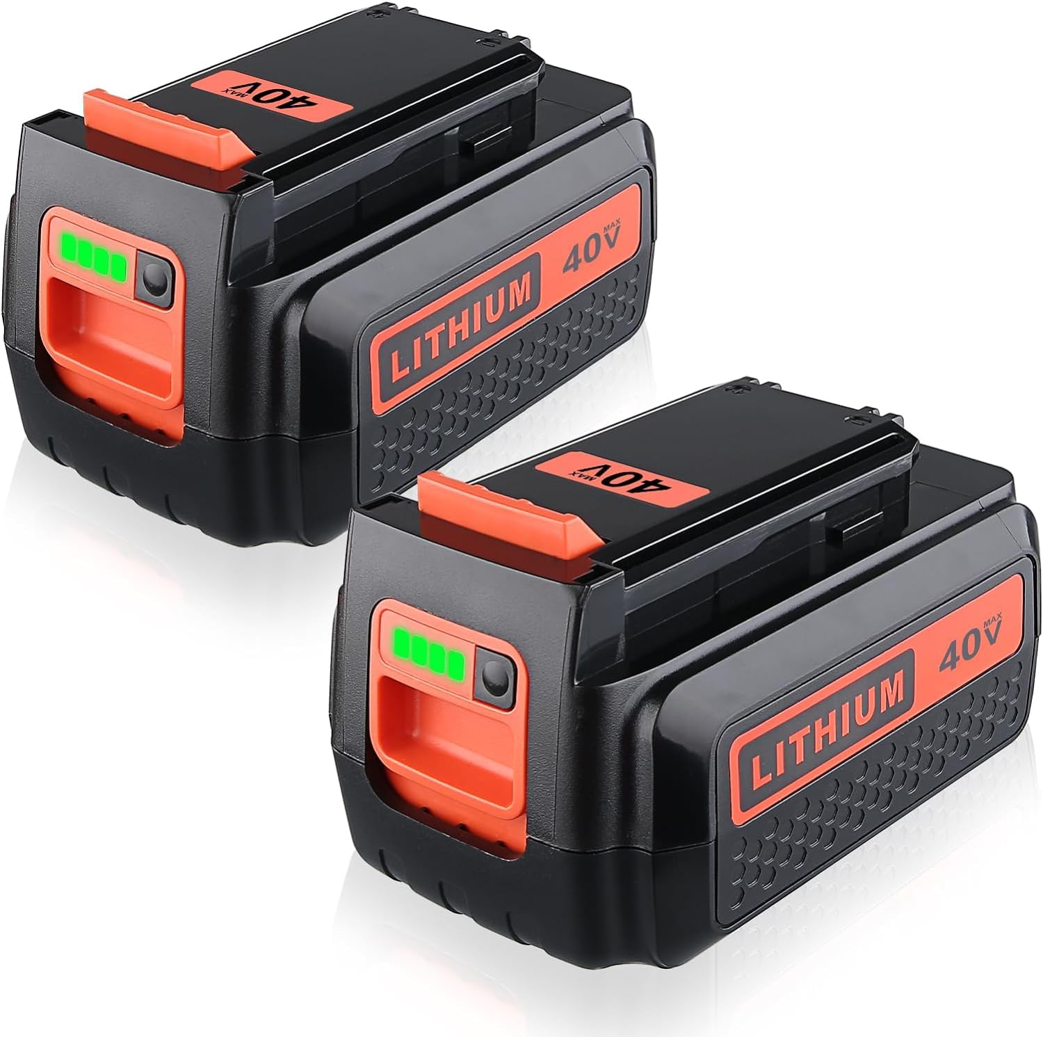 VANTTECH 2 Pack 3.0Ah 40Volt LBX2040 Replacement for Black and Decker 40V Lithium Battery MAX LBXR36 LBX2040 LBXR2036 LBX2540 LBX1540 LST540 LCS1240 LST136W Cordless Power Tool