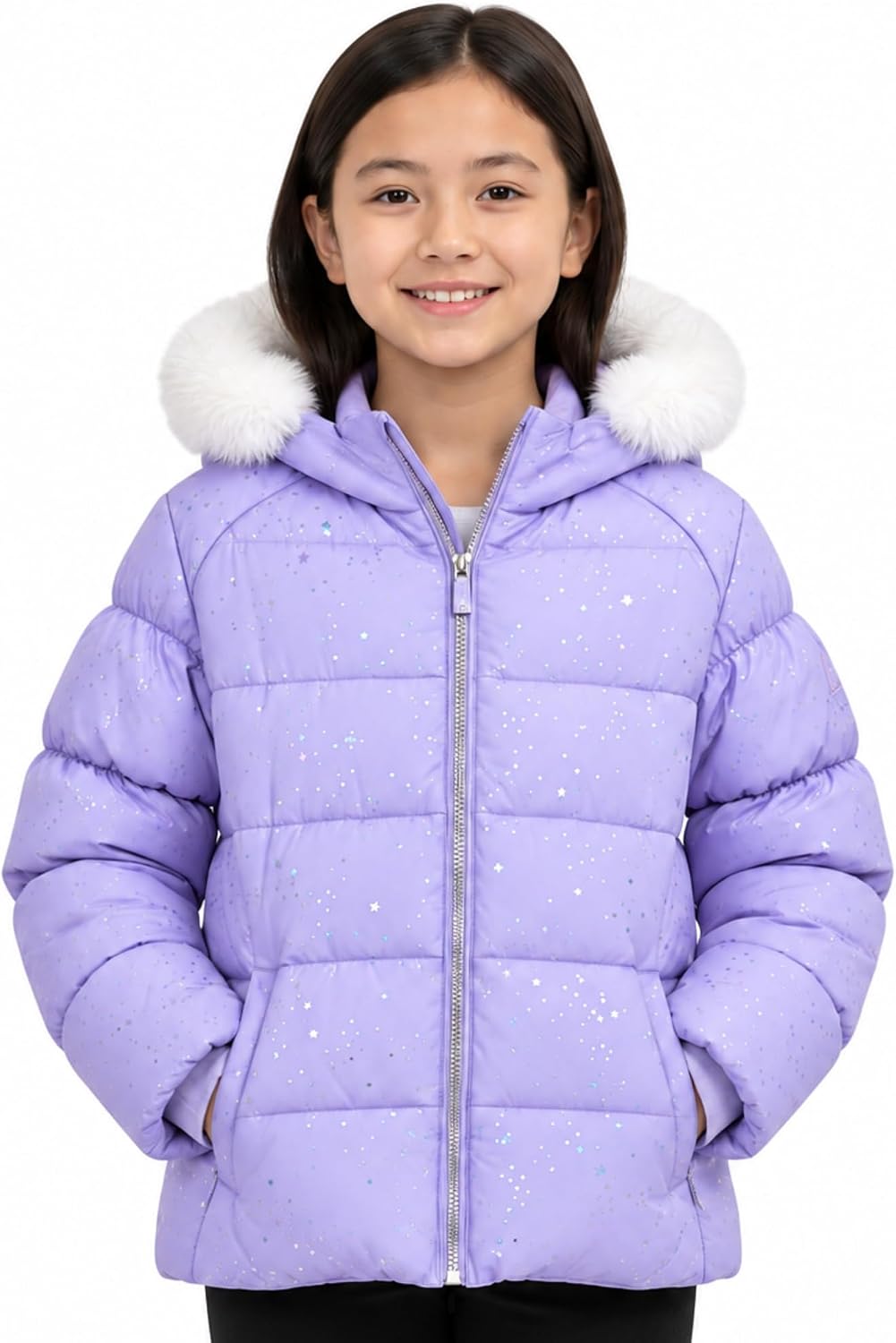 Gerry Girls Winter Coat - Heavyweight Puffer Parka Jacket with Fur Hood
