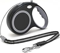 ECTEAK 30FT Retractable Dog Leash Heavy Duty No Tangle for Small Medium Large Dogs Up to 77lbs Black