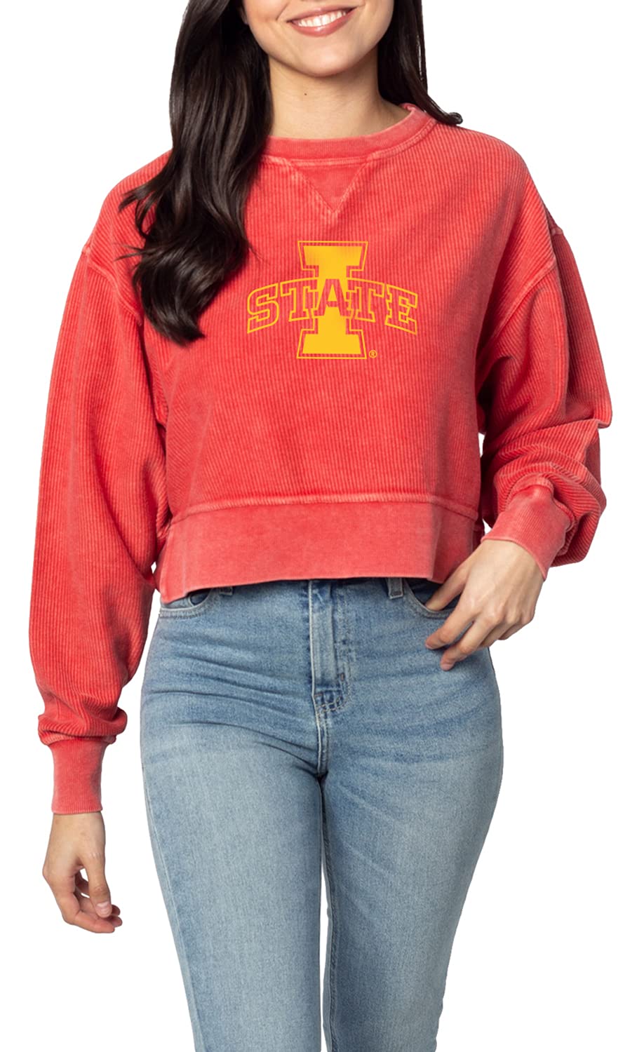 chicka-d NCAA womens Corded Boxy Pullover