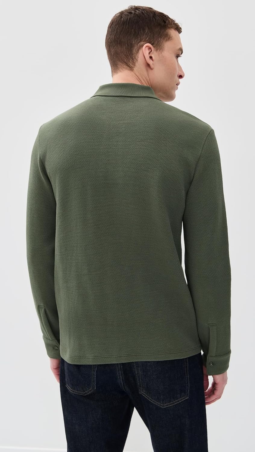 Vince Men's Basket Weave Polo - Image 3