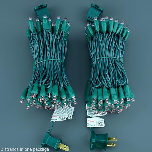 Miniatura 7 de YULETIME Luces LED de Navidad rosas de una pieza de 0.197 in, total de 48 pies, 140 unidades, 2 hebras, 24 pies, 70 unidades, impermeable, gran