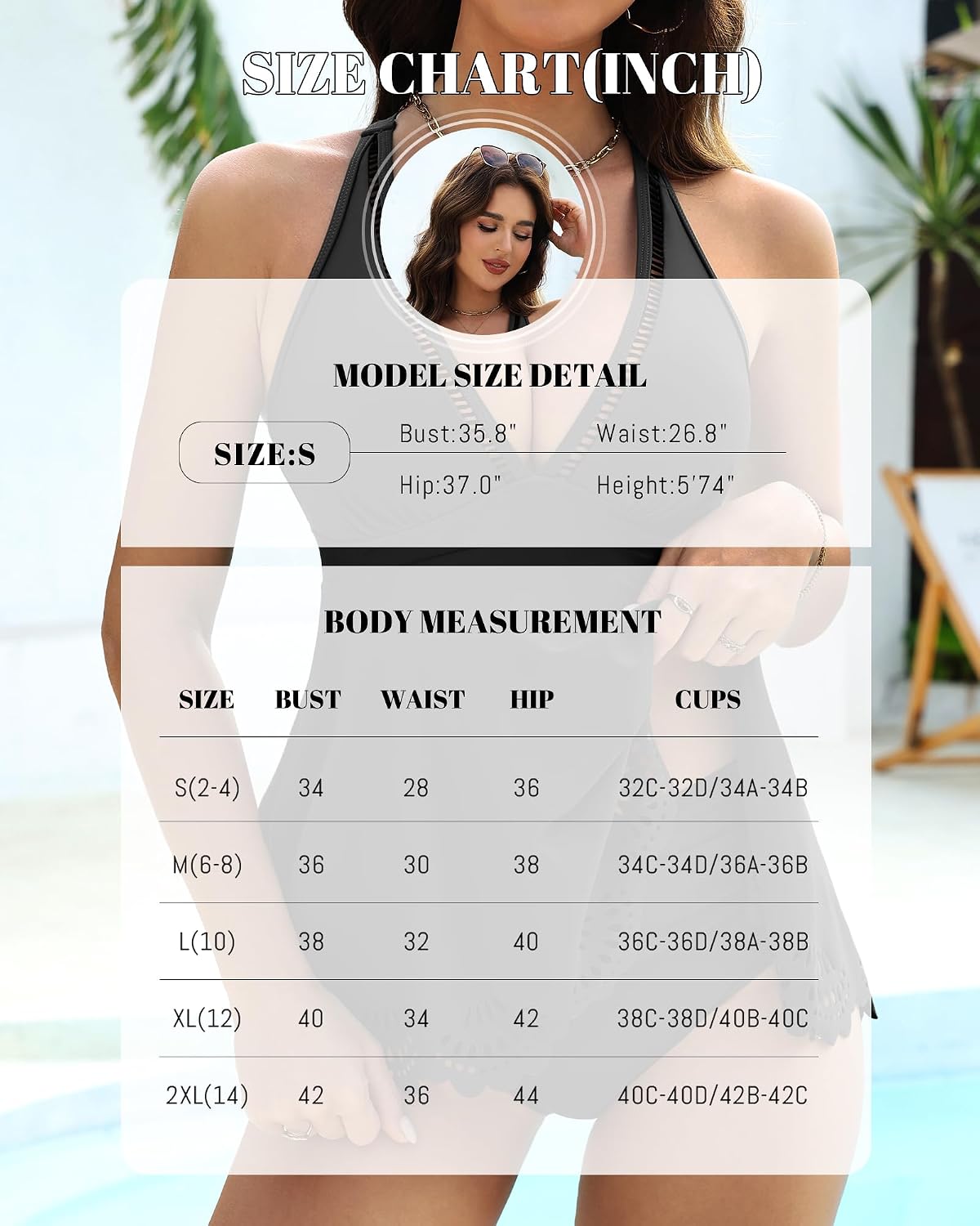 Womens Tankini Bathing Suits V Neck Swimsuits Tummy Control Modest Full Coverage Swim Dress for Women 2026