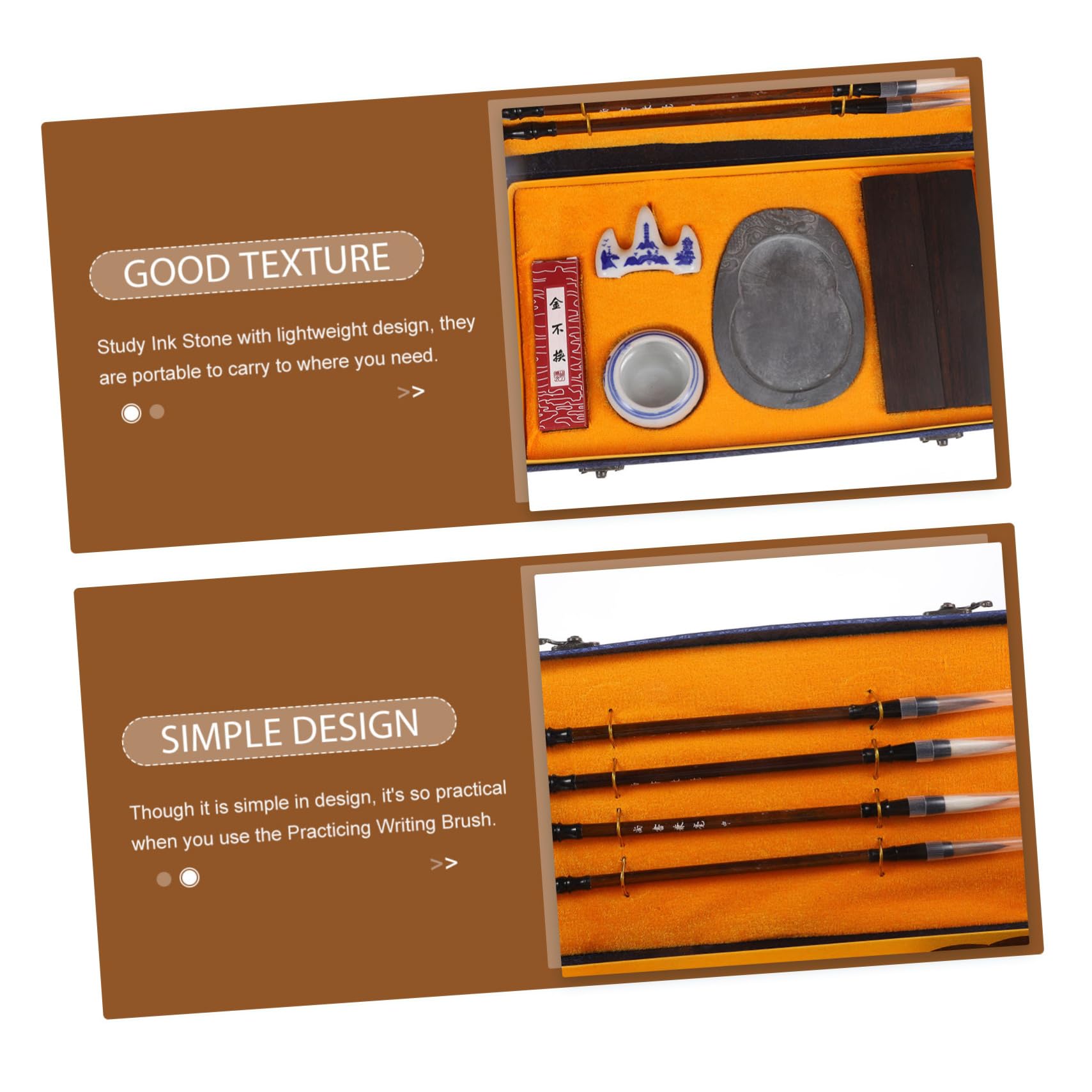 EXCEART Pinceles Para Caligrafía Barra De Tinta Piedra De Tinta y Pincel De Práctica Para Estudiantes y Material Escolar De Dibujo Artístico