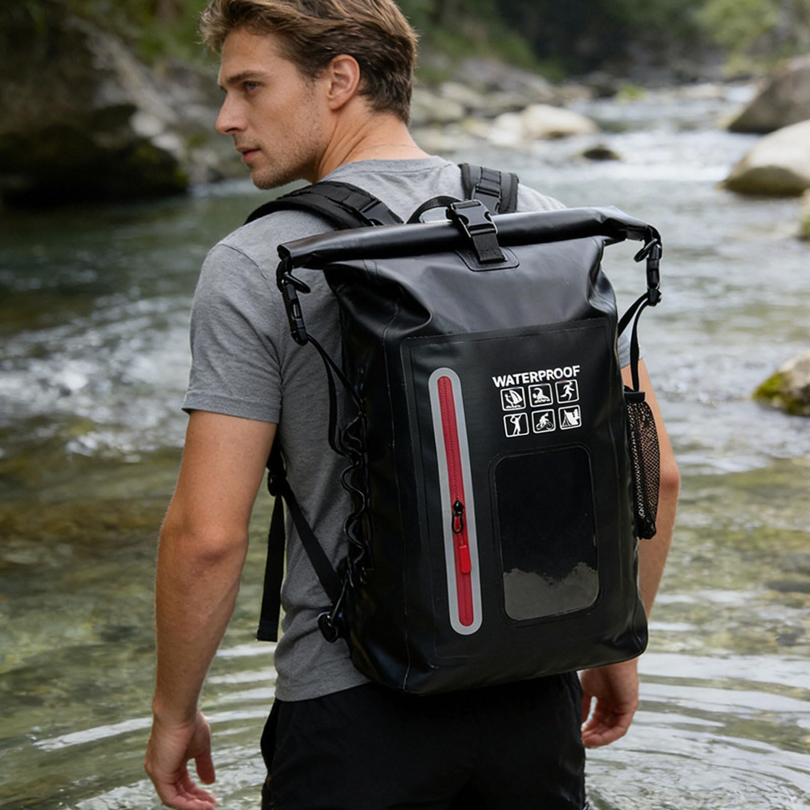 Bolsa resistente al agua de PVC de alta calidad para camping, senderismo y protección contra la lluvia, bolsa resistente al agua de PVC de alta calidad