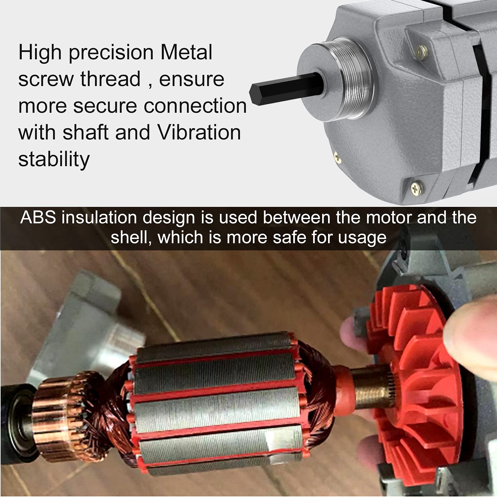 IMAYCC Vibrateur en Béton 1300W 4300 tr/min Tige 2M Arbre 35mm