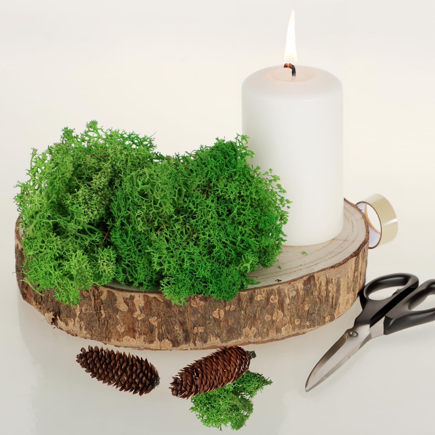 com-four® Muschio Decorativo da 250 g - Muschio Artigianale Fai-da-Te - Vero Muschio Decorativo per Lavorazione e Decorazione - Muschio Naturale per Progetti Artigianali (Muschio Decorativo - 250 g)