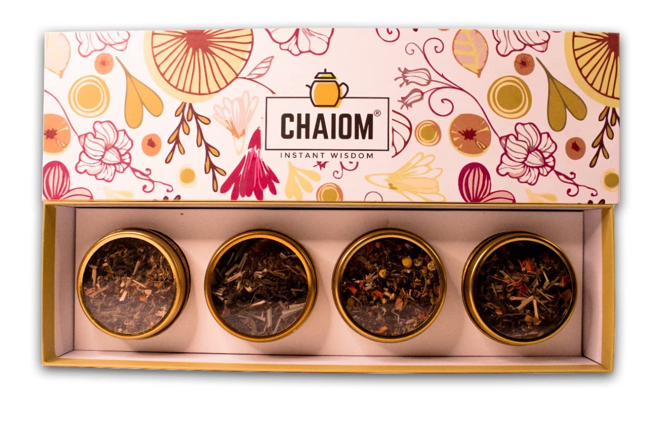 CHAIOM Elixir Tea gives Eternal Soul Pack of 4 Flavor (Digestive Tea, Yoga Tea, Immunity Tea, Rejuvenate Tea)