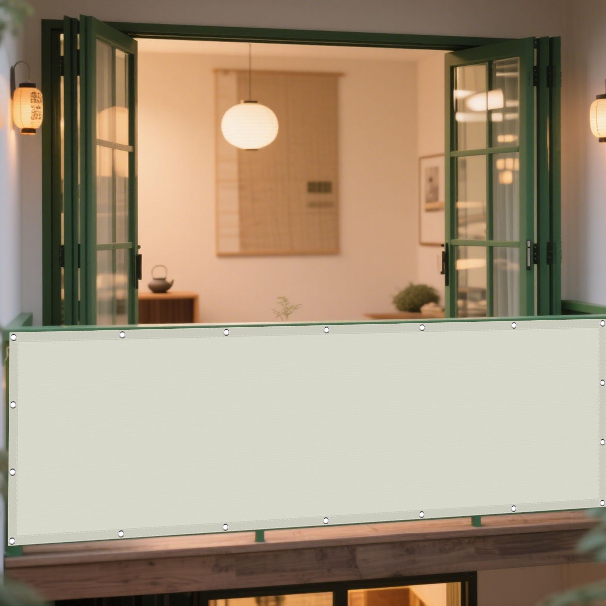 Toile d'ombrage rectangulaire 300x360 cm blanc cassé pour terrasse
