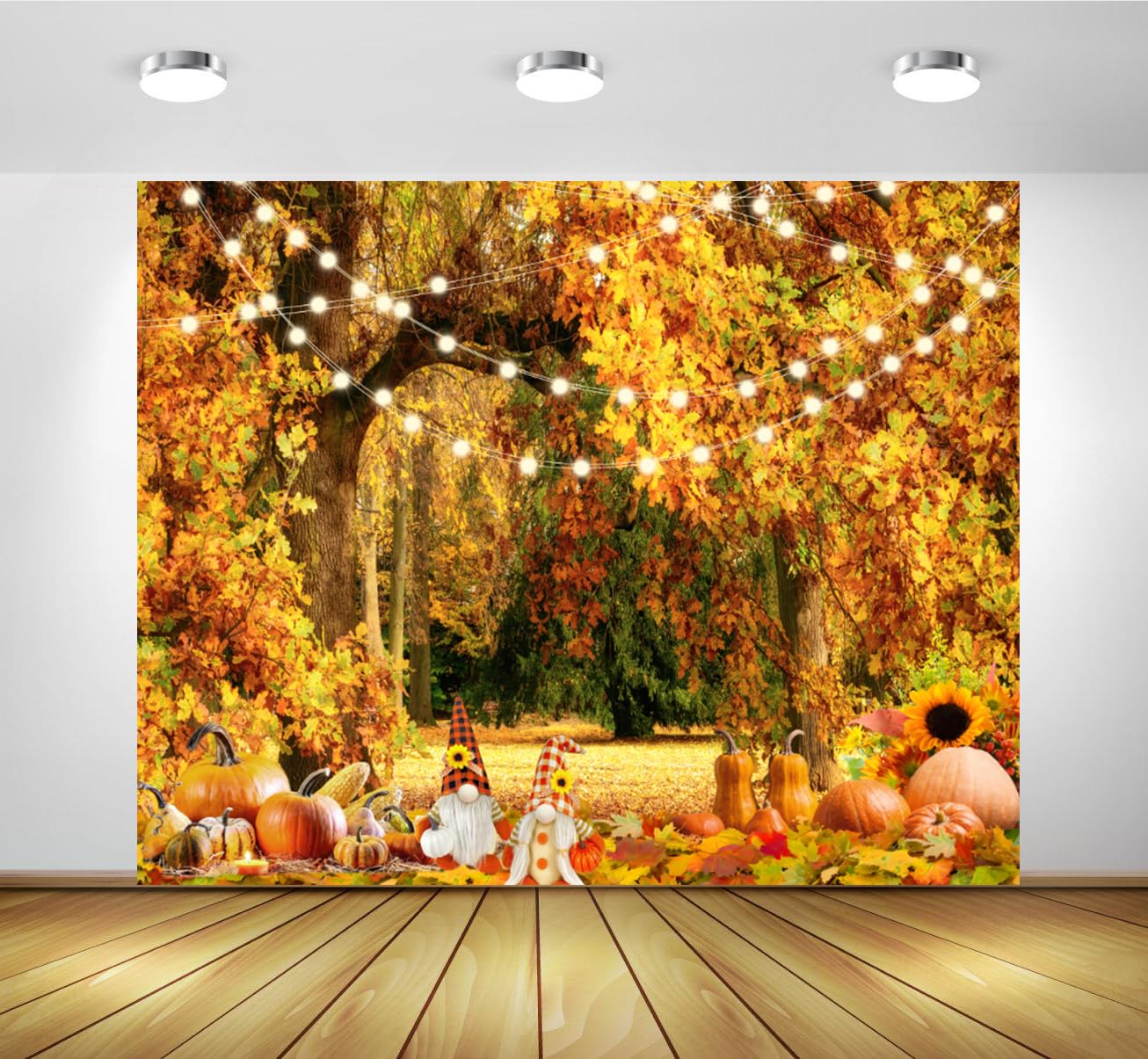 Amazon | 秋の感謝祭の背景幕 10x8フィート 写真撮影用 秋の森の木