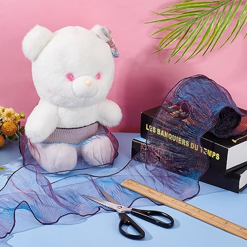 Miniatura 4 de PH PandaHall Tela de tul de organza de 7 yardas con volantes plisados de gasa para árbol de Navidad, vestido de boda, disfraz de Halloween, cosplay,