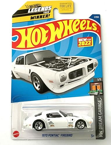 Hot Wheels Pontiac Firebird 1970 - HW Dream Garage 15 blanco 1250 Legends Tour ganador