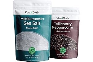 Viva Doria Black Peppercorns and Mediterranean Sea Salt