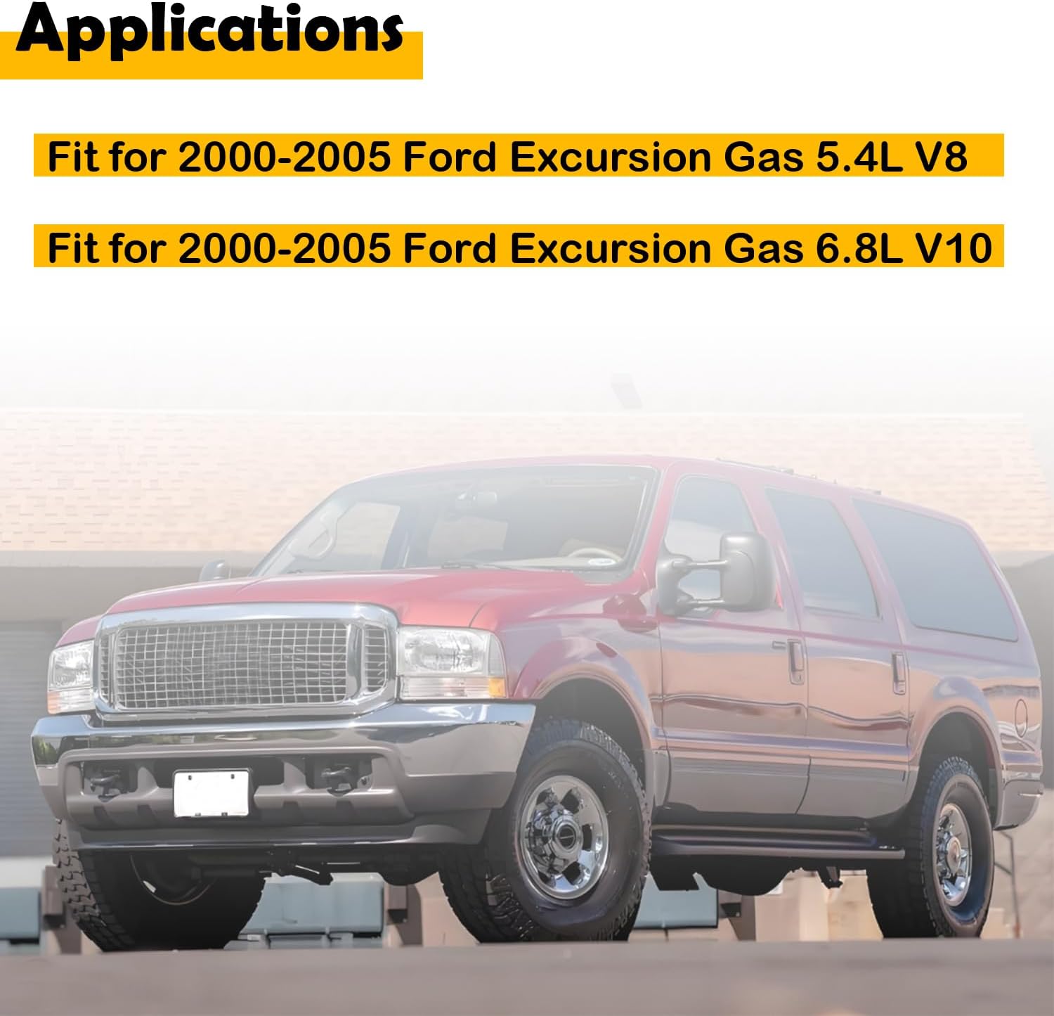 Fuel Tank Filler Neck & Vent Hose Kit Compatible with 2000-2005 Ford Excursion Gas V8/V10, Replaces Leaking Hoses & Clamps (Fits 2003, 2004)
