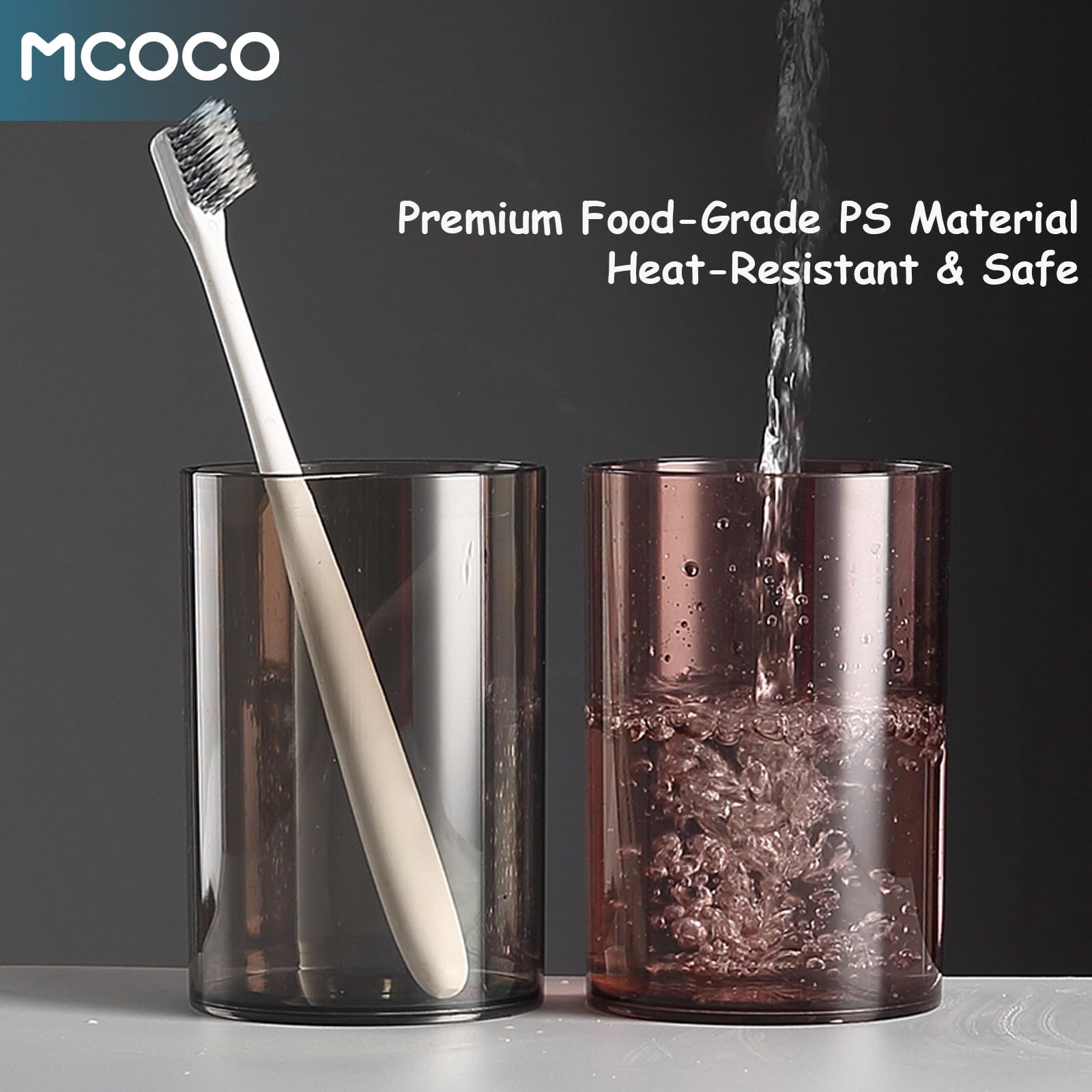 Soporte magnético para cepillos de dientes para baño, soporte magnético para cepillos de dientes con bandeja de gran capacidad y cajón para cepillos de dientes, 4 tazas, color gris