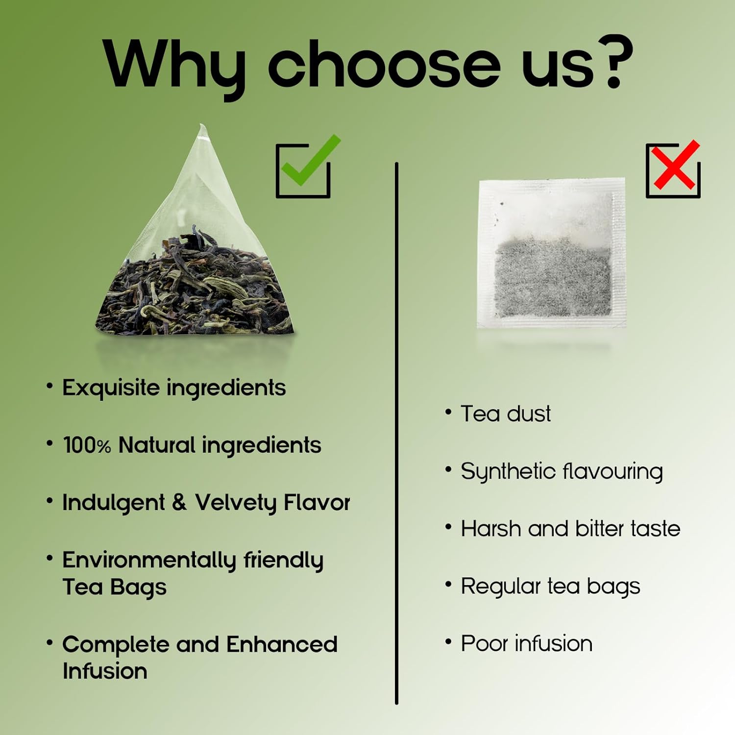 Green Peaks Tea Organic Decaf Green Tea Bags, 50 Count - Premium Caffeine-Free Green Tea for Relaxation & Calm, Decaf Hot Tea or Decaf Iced Tea