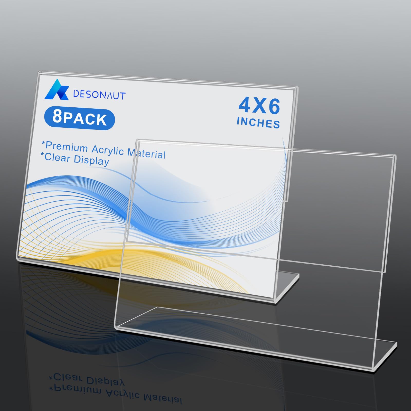 8 Sided Tabletop Sign Holder 4" X 6" For Displaying Menus Promotional Flyers And Daily Specials In Cafes And Restaurants Clear Acrylic By Marketing Holders - View #10