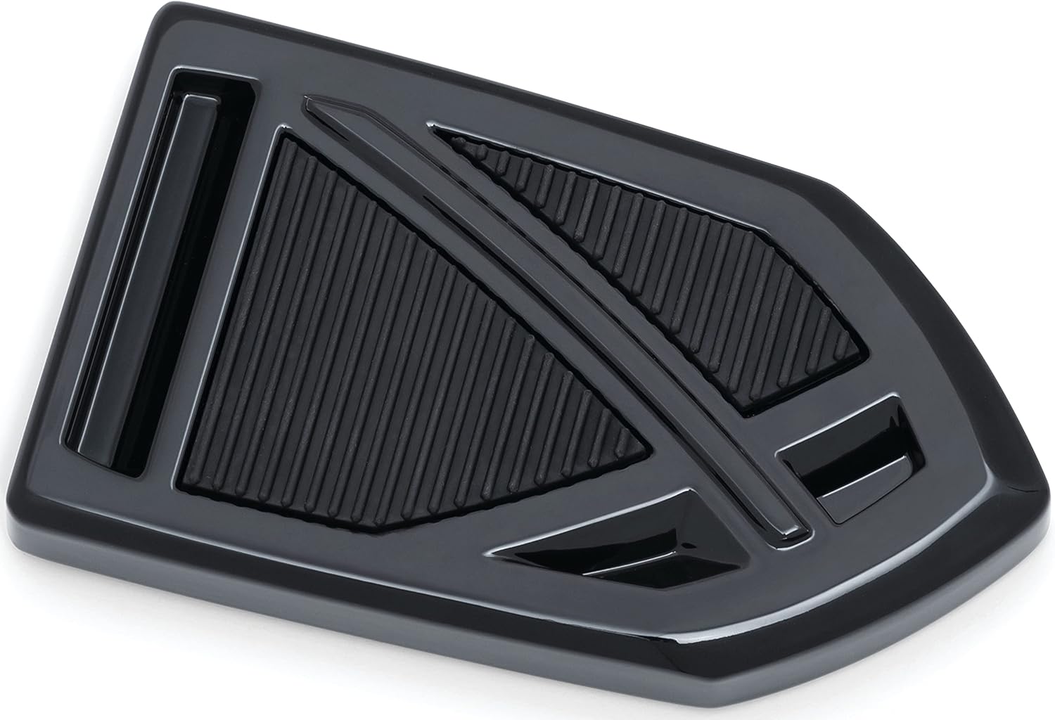 Kuryakyn 5749 Phantom Brake Pedal Pads for Harley-Davidson Motorcycles, Premium EPDM Rubber and 1 Bolt Install, Gloss Black