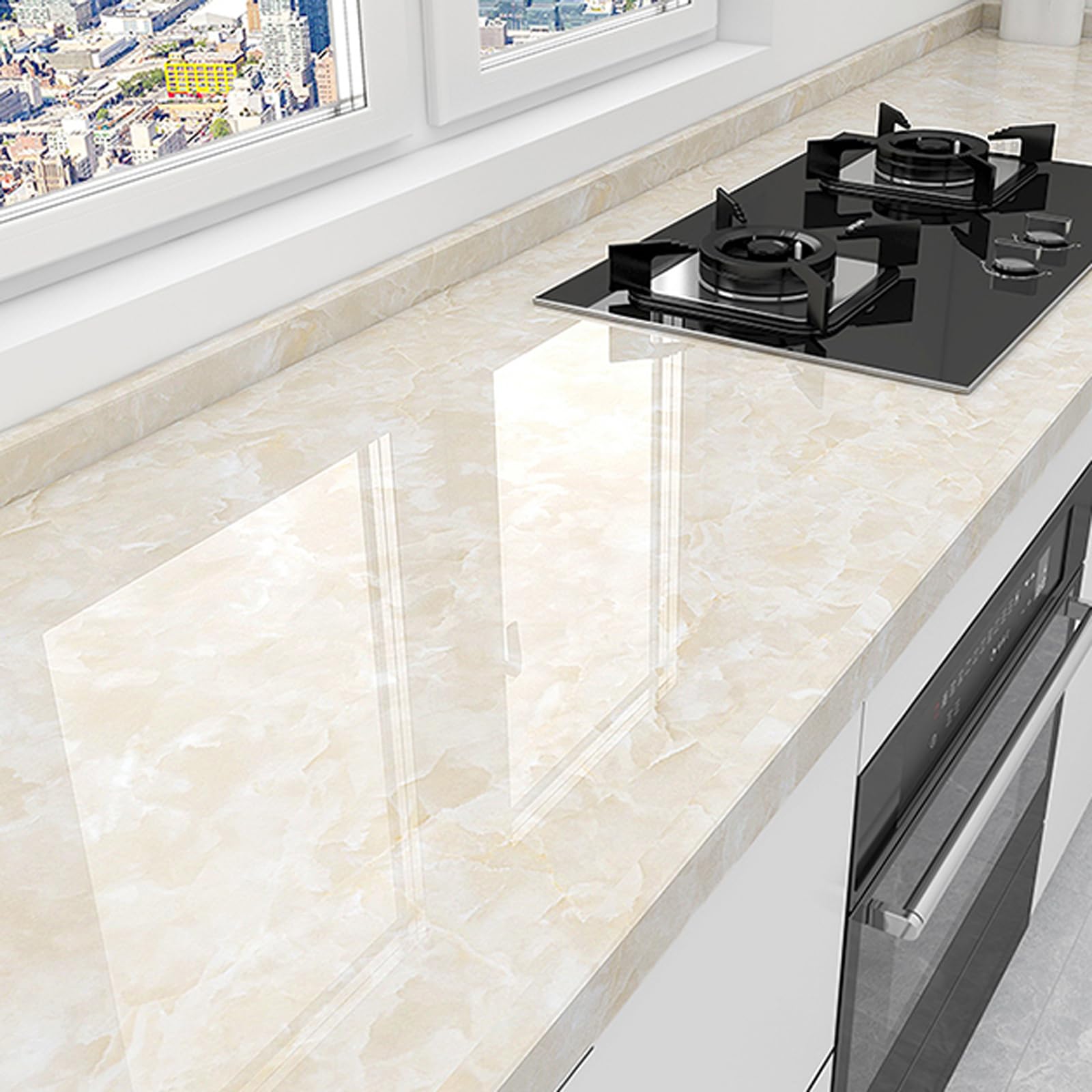 Foelanne Style A Back Self Adhesive Wallpaper, Pvc Marble Self Adhesive Contact Paper Roll Multiple Sizes(,60Cm*10M)