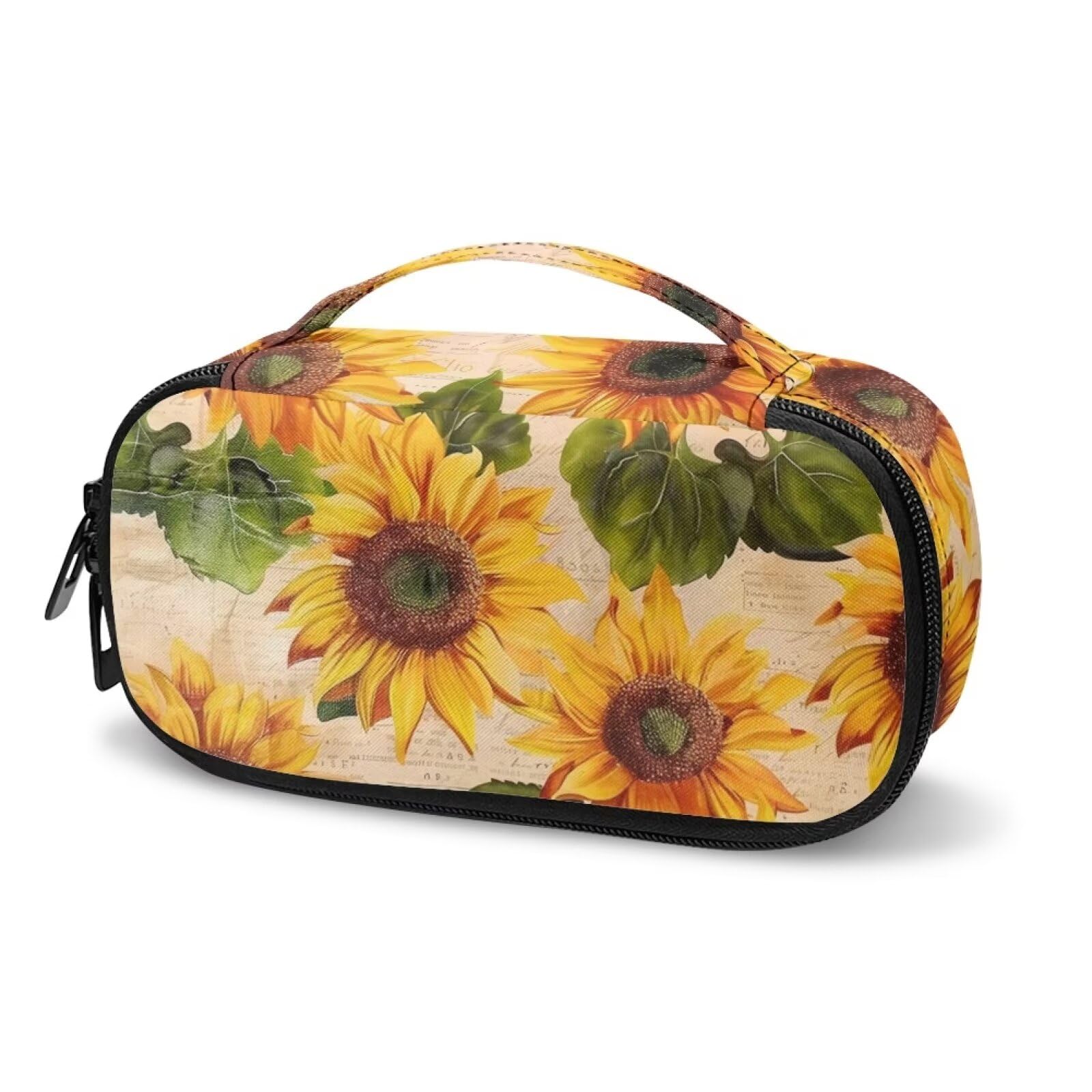 Tongluoye Sunflower Insulin Cooler Travel Case for Insulin Pen Portable Insulin Purse with Side Handle Small Gifts Diabetic Insulated Cooler Bags Organizer for Blood Glucose Monitor Supplies Bag