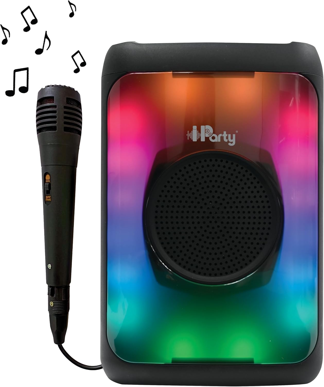 Lexibook, iParty®, Portable Bluetooth® Speaker with Microphone, Powerful Sound, Multi-Colour Light Effects, Rechargeable Battery K8320