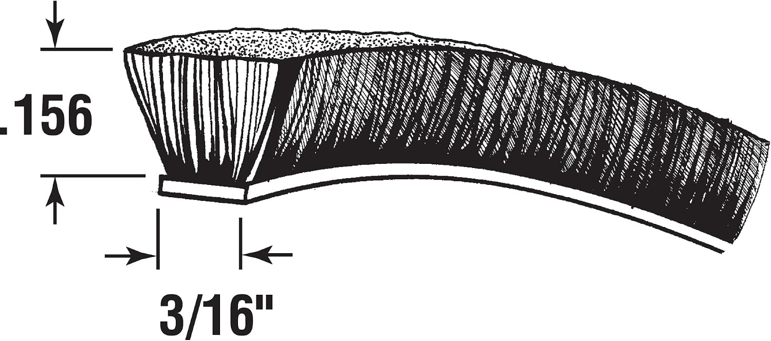 Prime-Line P 7823 Weatherstrip, 3/16 In. x 0.156 In. x 100 ft., Gray (1 Roll)