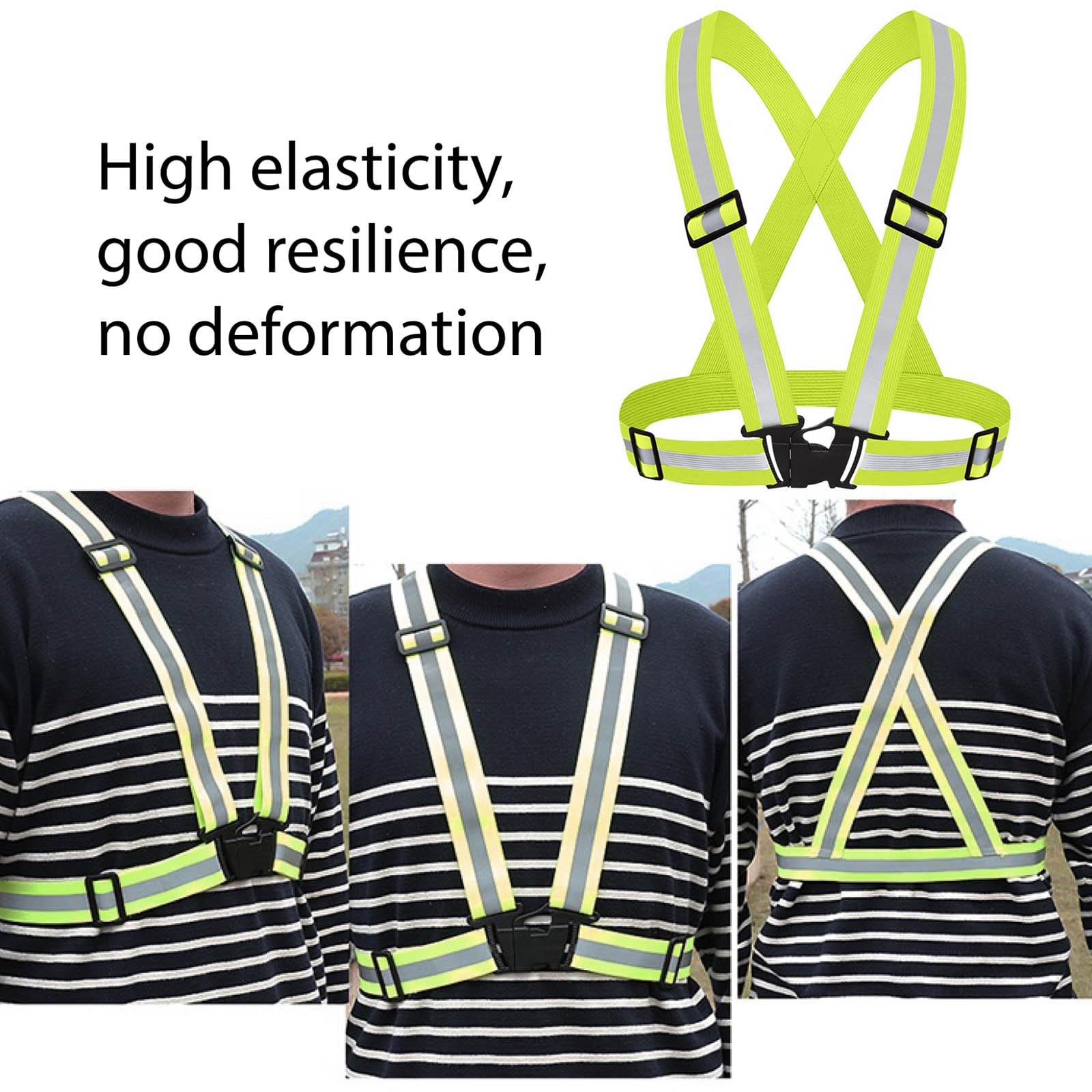 ZLONGYAN Reflective Vest, adjustable and flexible high visibility safety Reflective Running Vest - Image 4