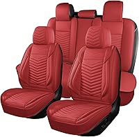 Vista 14 de Fundas de asiento de automóvil, transpirables e impermeables de piel sintética para automóviles, funda de asiento universal con respaldo