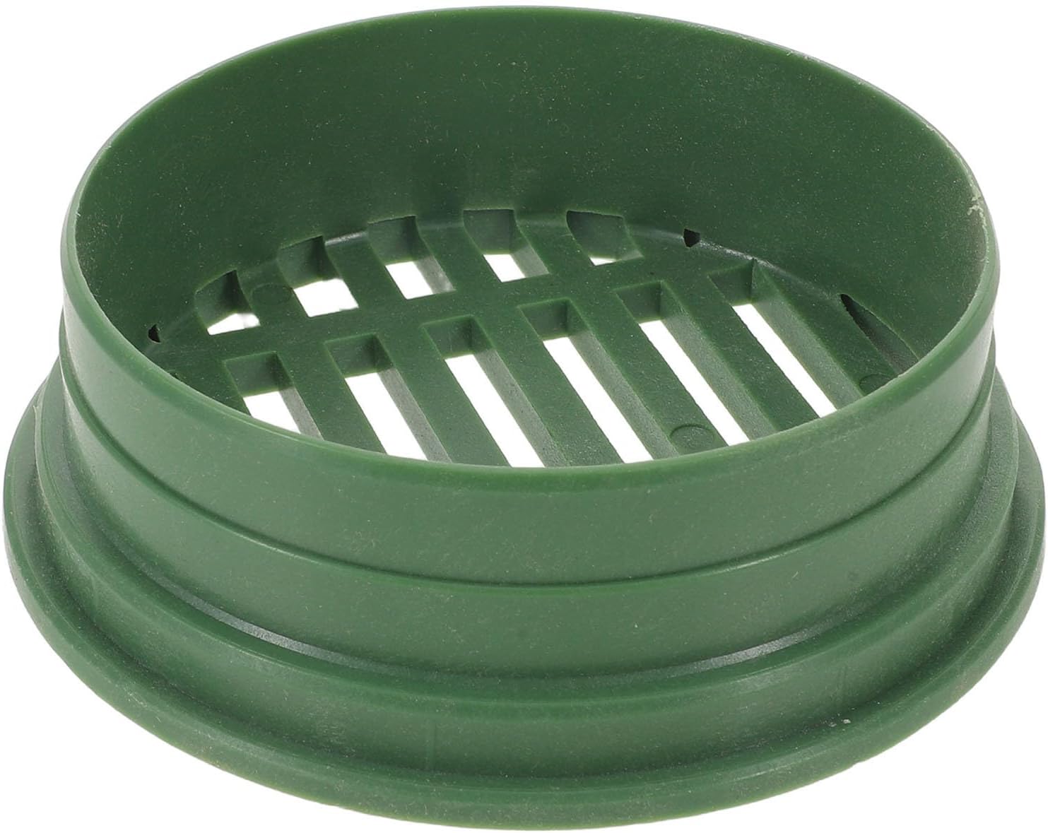 MAGICLULU Green round Plastic Garden Drain Grate Cover, 4 Inch Mulchfriendly and Weatherresistant Pot Drain Cover for Lawn and Horticulture Settings, Outdoor Drainage Solution