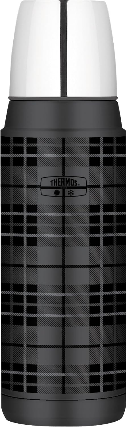 plaid thermos