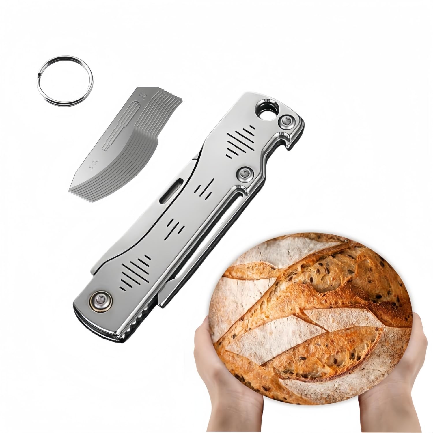 LMJIAANPU Bread Lame,Scoring Blade Sourdough Starter Kit Dough Cutter Baker's Knife,Sour Scorer Tool Baking Making Accessories Tools