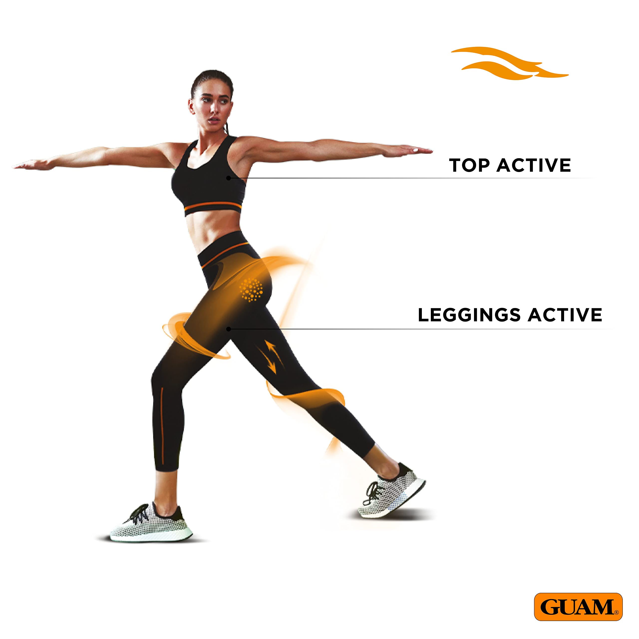 Guam Legging Raffermissant pour Femme pour Sport et Yoga - Taille Haute, Ultra-Respirant, Effet Ventre Plat, avec Algues Tissu Léger, Opaque et sans Couture