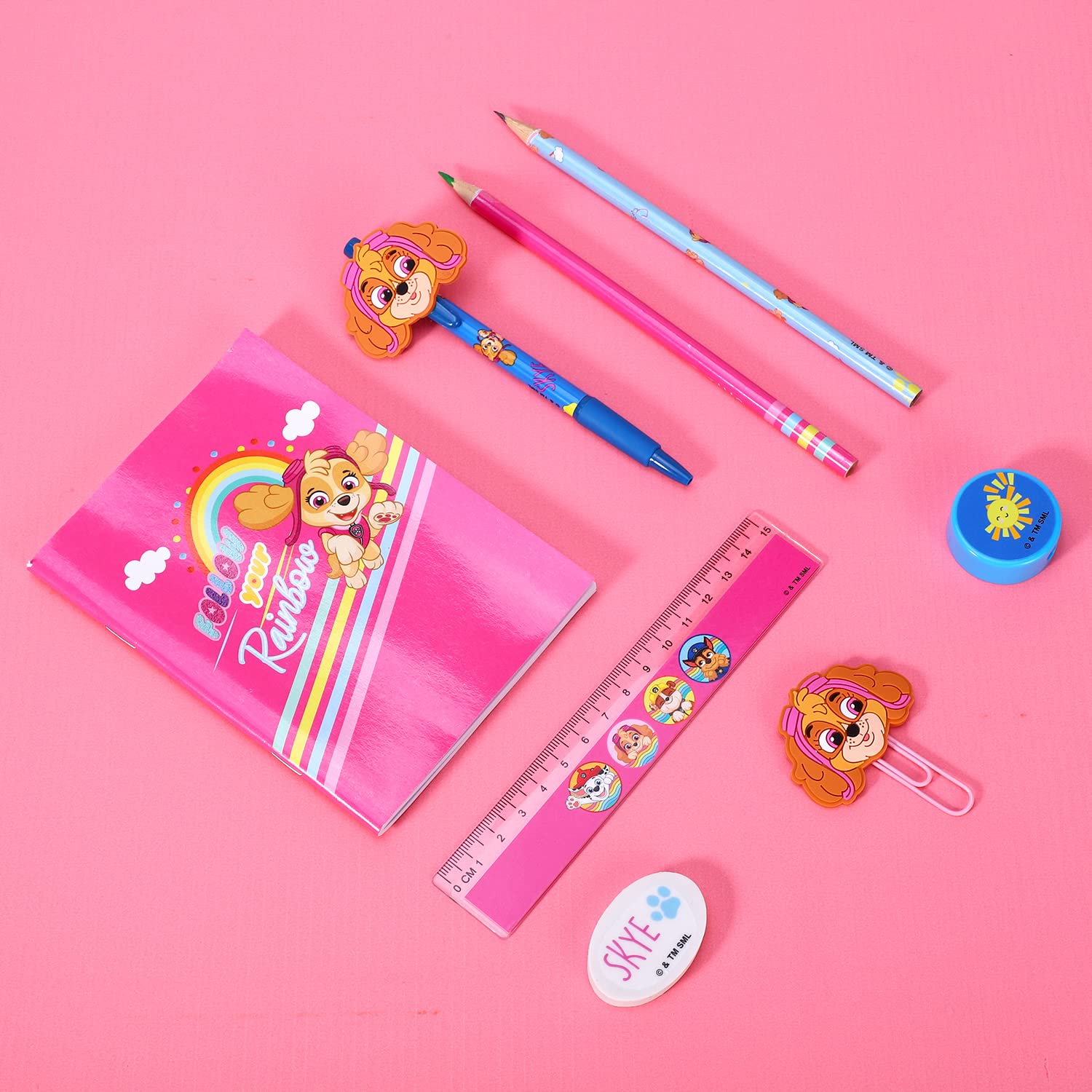 CERDÁ LIFE'S LITTLE MOMENTS Paw Patrol 9pcs Transparent Filled Pencil Case Stationery Set Waterproof Boys Girls Kids Children School Travel Exam - Image 3