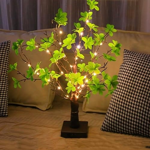 Miniatura 3 de Luz de árbol de rosas para mesa, mini árbol bonsái con flor de rosa naranja, lámpara decorativa para árbol de chimenea, dormitorio, hogar, fiesta,