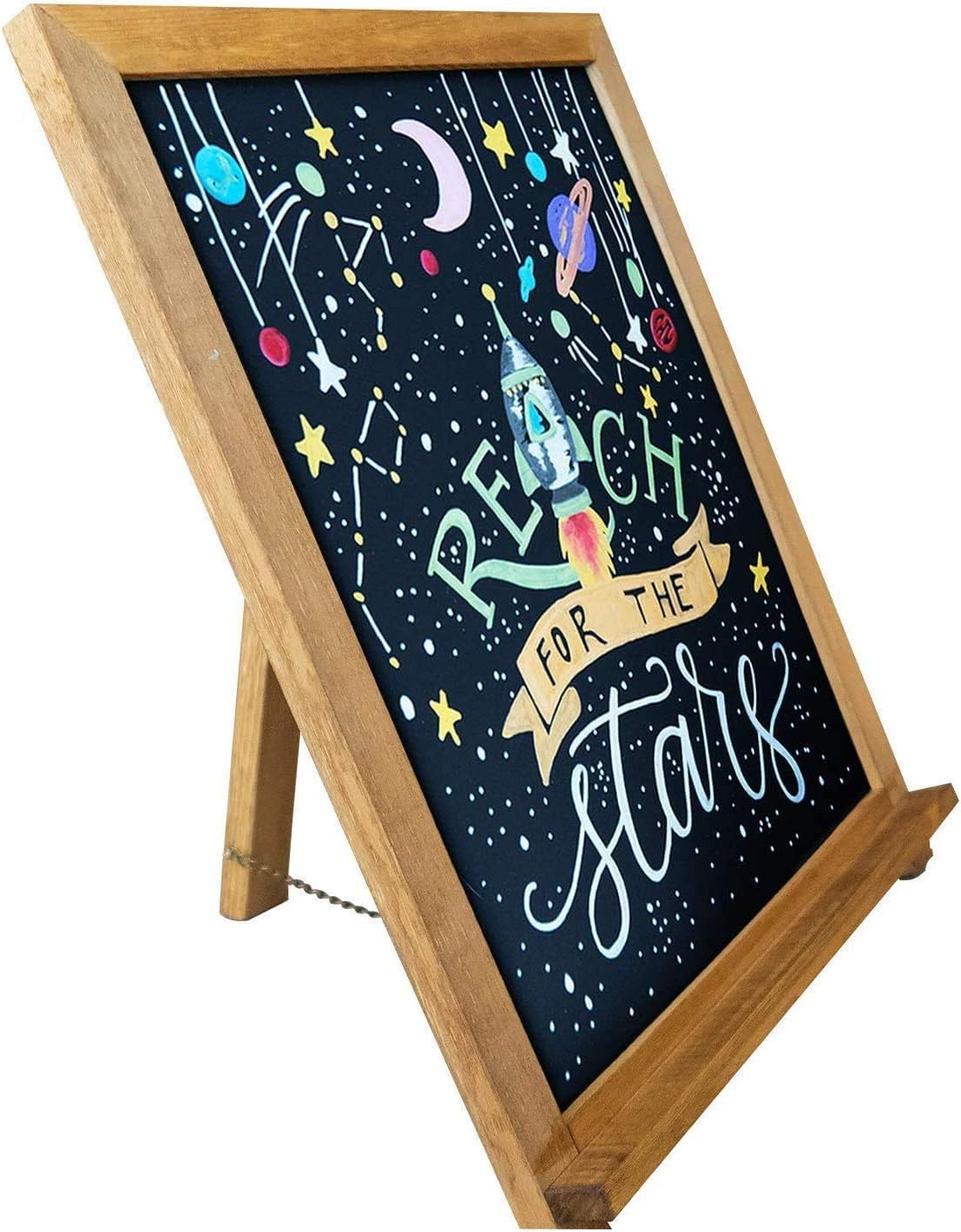 Rustic Chalkboard Sign | 15" x 12" | Smooth Wooden Frame with Non-Porous Magnetic Surface for Home Decor, Kitchen, Wedding, Restaurants & Bar Table Top