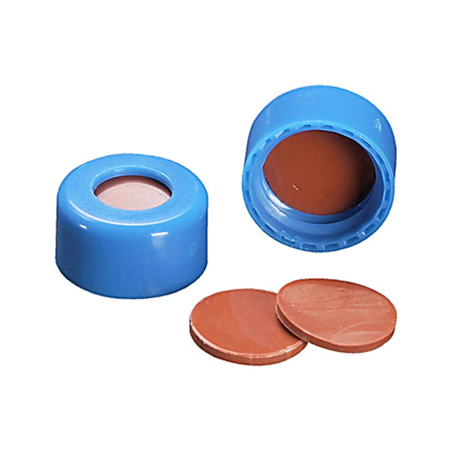 09-0021K Caps with FEP/Butyl Septa, Black, 9 mm (Pack of 100)