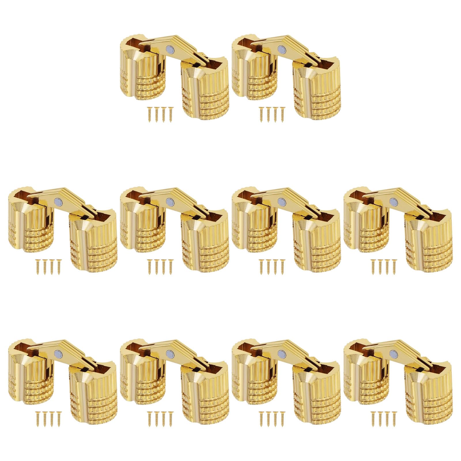 Barrels Hinges Cylindrical Hide Cabinet Concealed Invisible Brasses Hinges for Furniture Hardware Jewelry Box Case Concealed Invisible Brasses