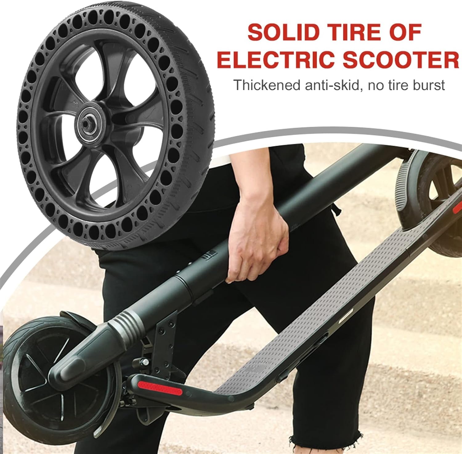 Electric Scooter Solid Rear Wheel Back Tire W/Wheel Hub Fit For Kugoo S1 S2 S3 200x200x50mm Hot Sale Replacement Rear Wheel