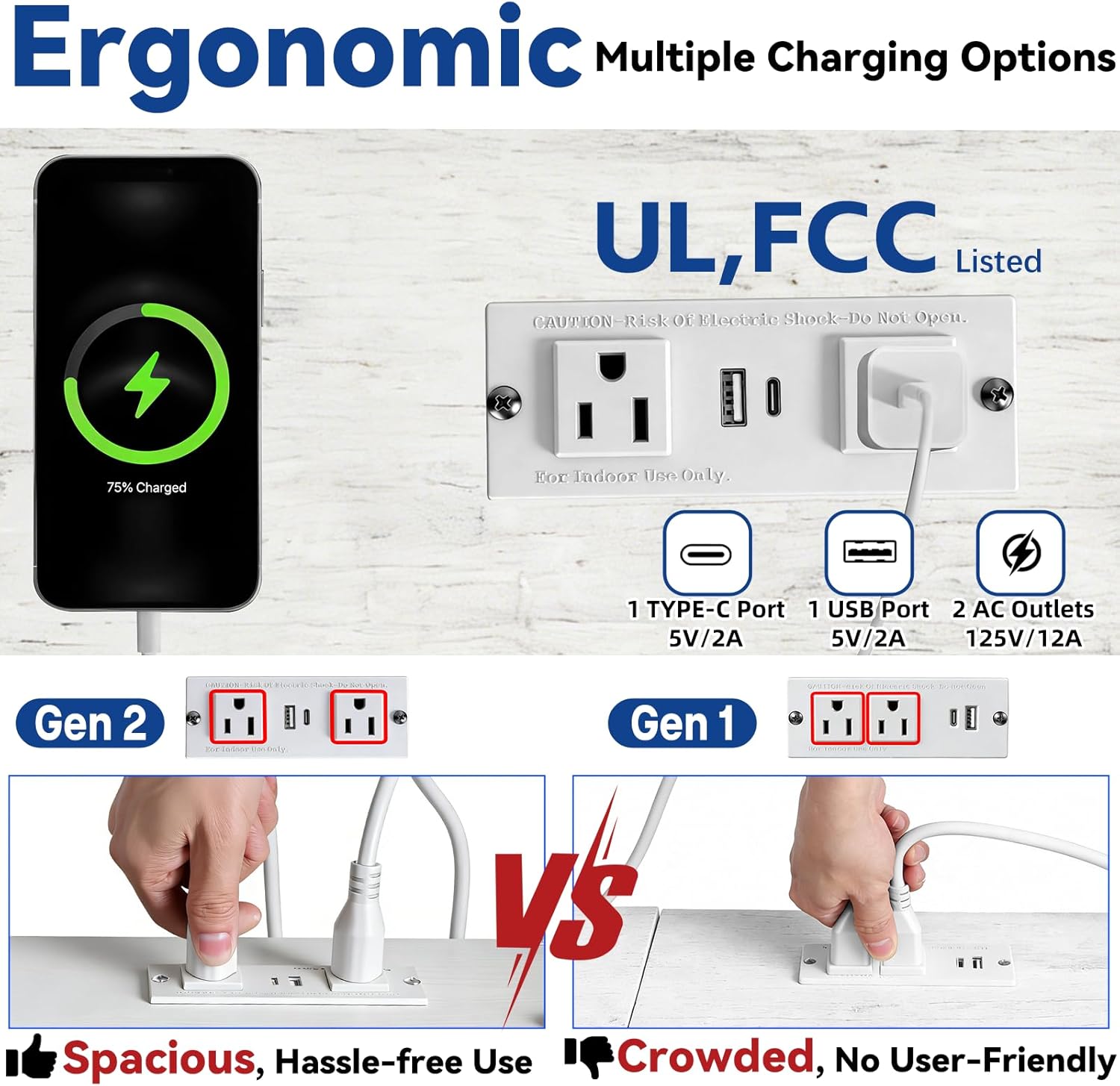 78.8inch Adjustable Height Narrow Sofa Side Table with 2 Power Outlets, Couch Behind Table for Small Space, Hallway, Entryway, Bedside, Bedroom, Stable, Easy to Assemble & Clean(Classic White)