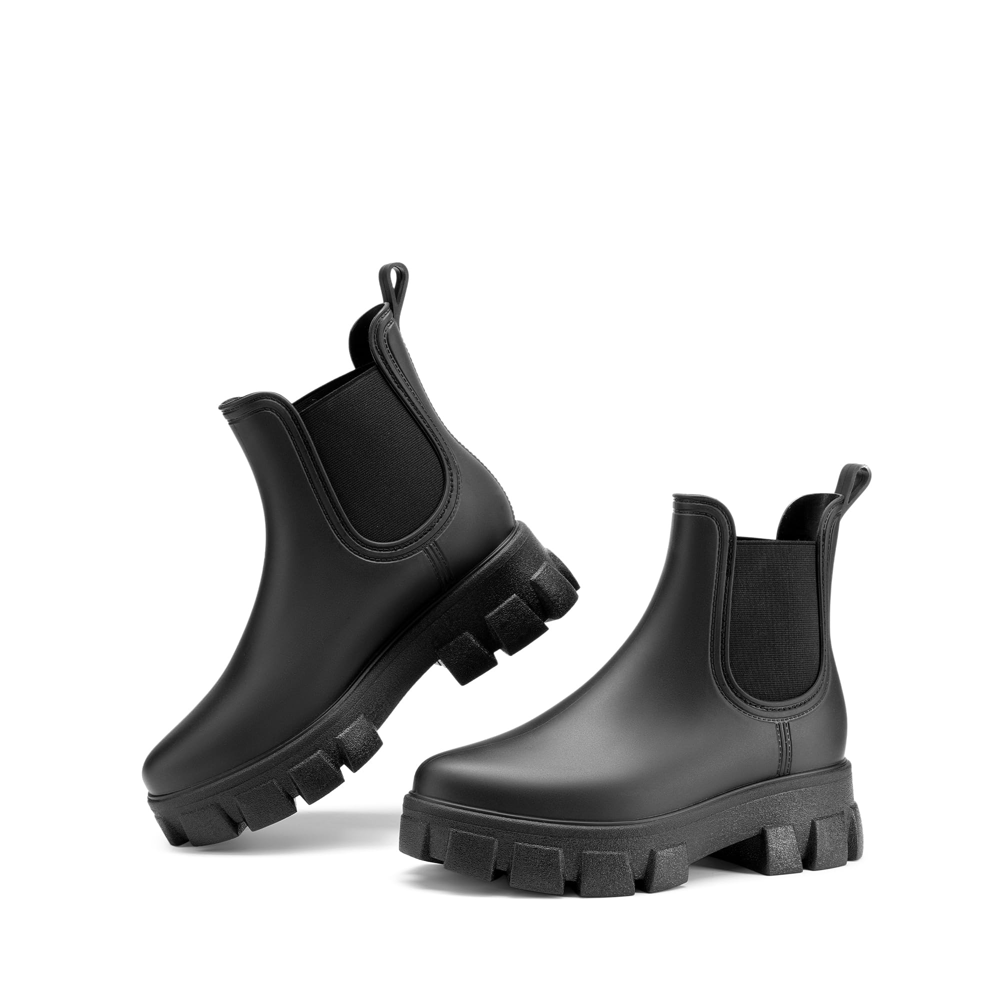 DREAM PAIRS Botines PVC de Agua Mujer Zapatos de Lluvia Impermeable Antideslizante Ligero Moda