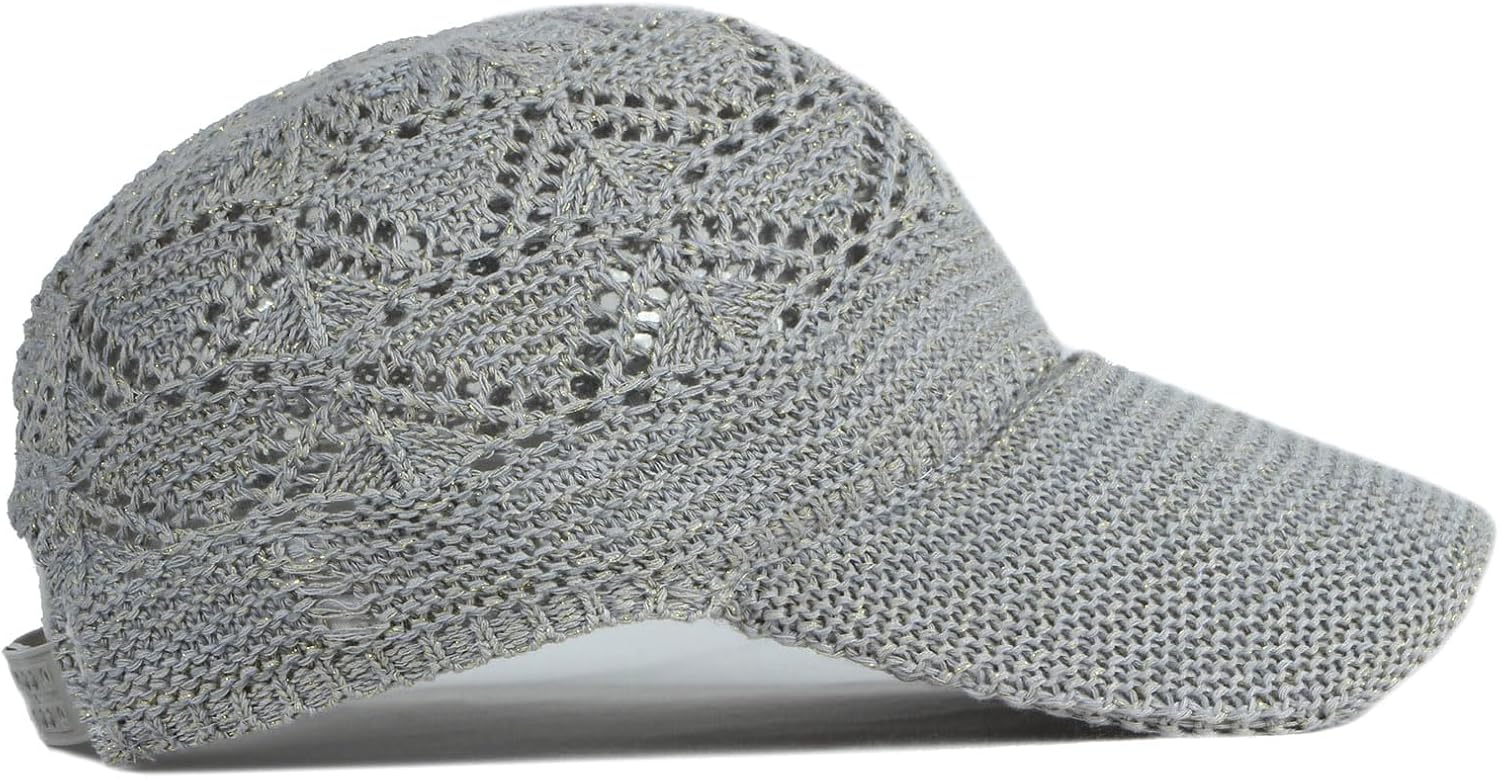 FASHIXD Knit Mesh Baseball Cap for Women Summer Yarn Trucker Hats Breathable Outdoor Hat