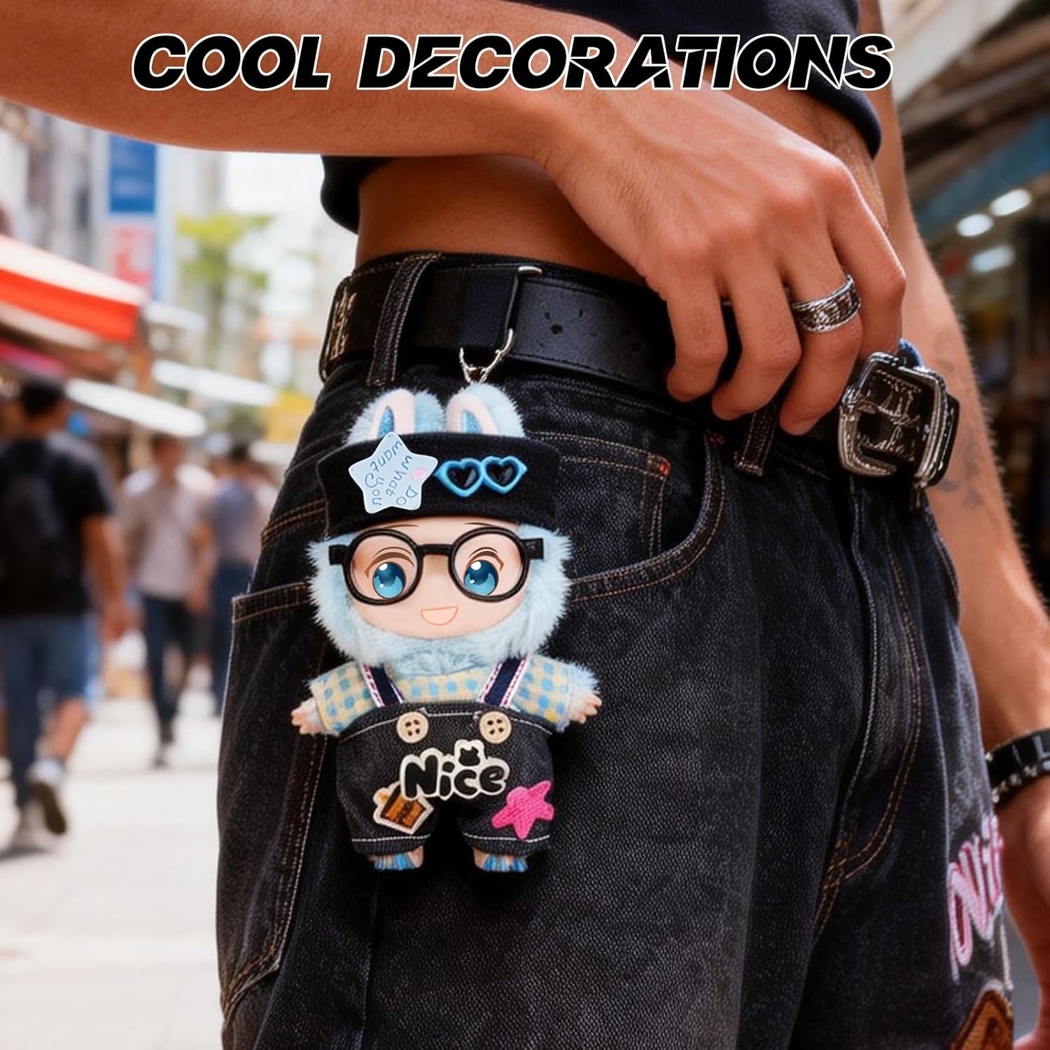 5 Complete Style Clothes Sets Fantasy Outfits, 6.7-Inch Plush Doll Accessories Great for Play and Display, Costume Accessories for Collectors