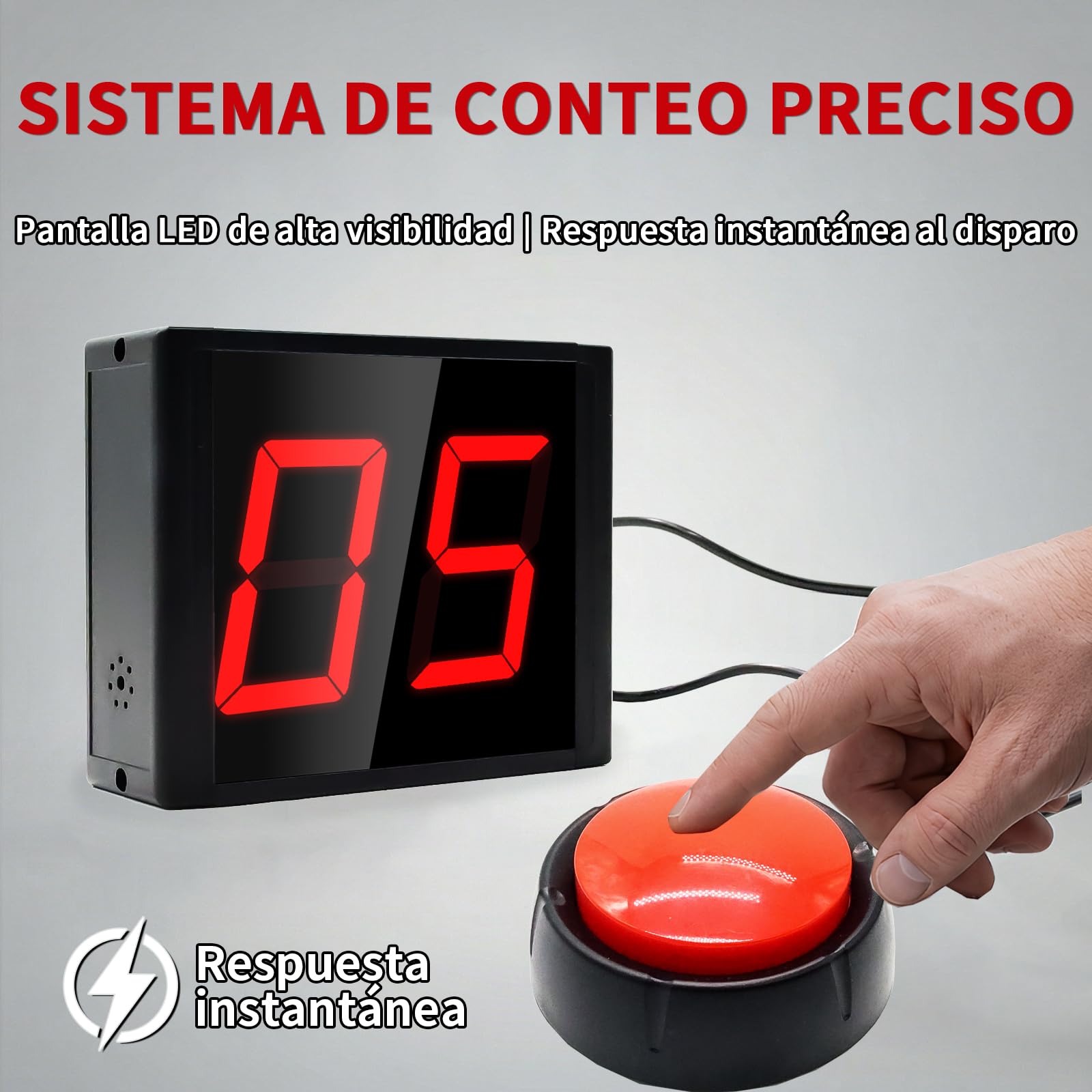 YZ Contador Manual con Botones, Pantalla LED de Alta definición