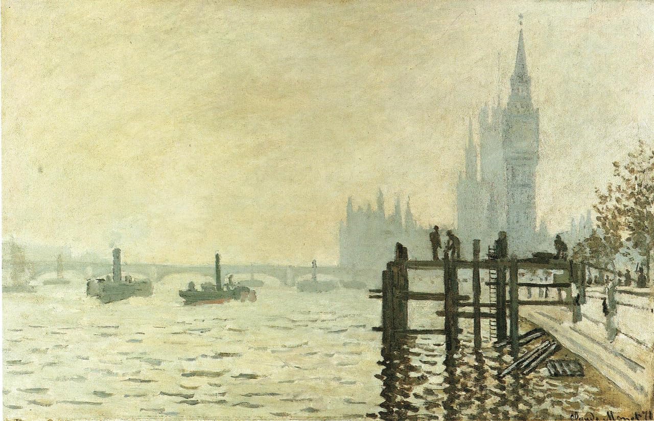 Unicorn Posters Multicolour A4 Poster (11.8/8.3 Inch) (30/21 Cm) - Monet The Thames Below Westminster