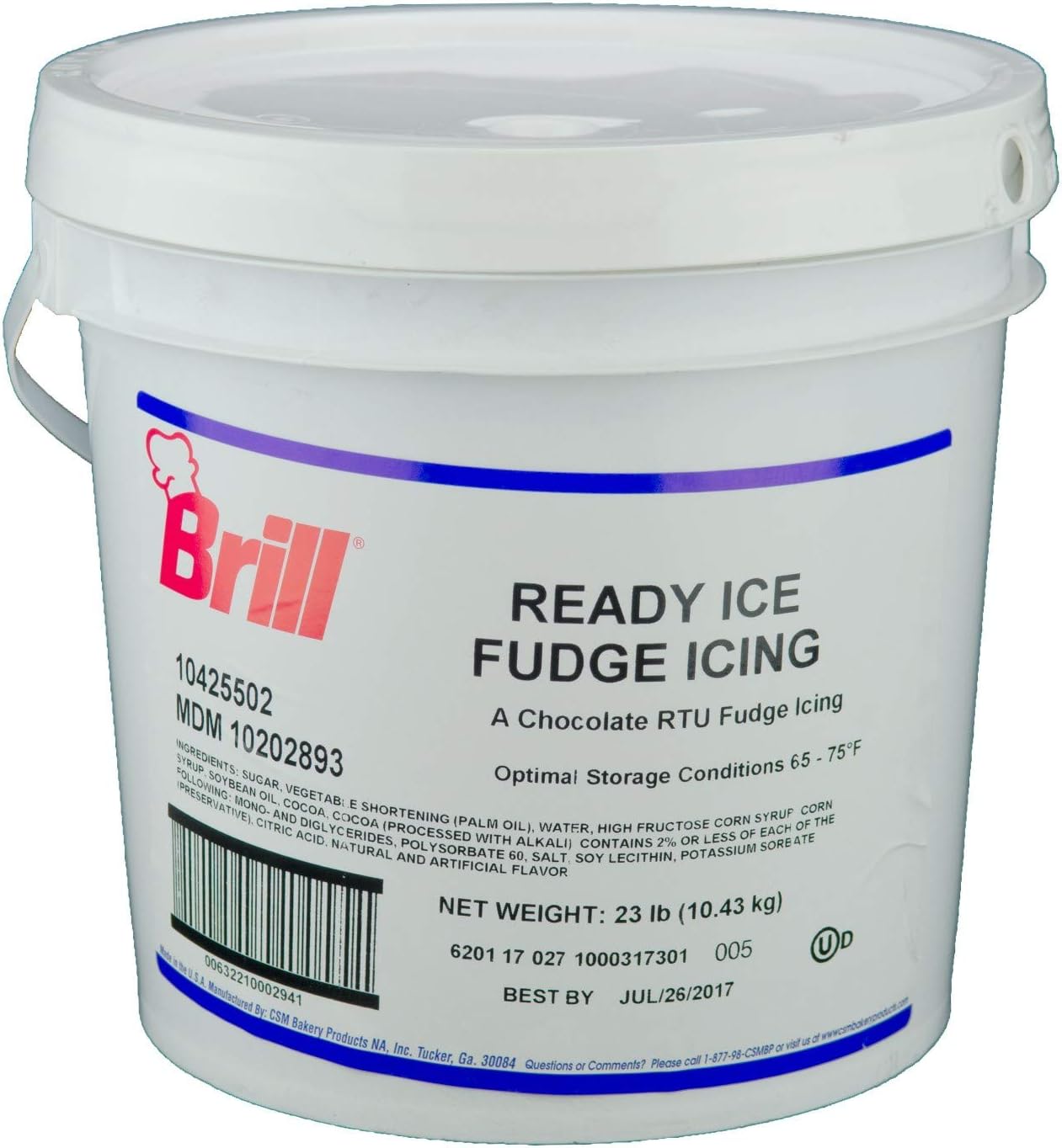 Transmart Fudge Icing, 23 Pound Pail -- 1 each.