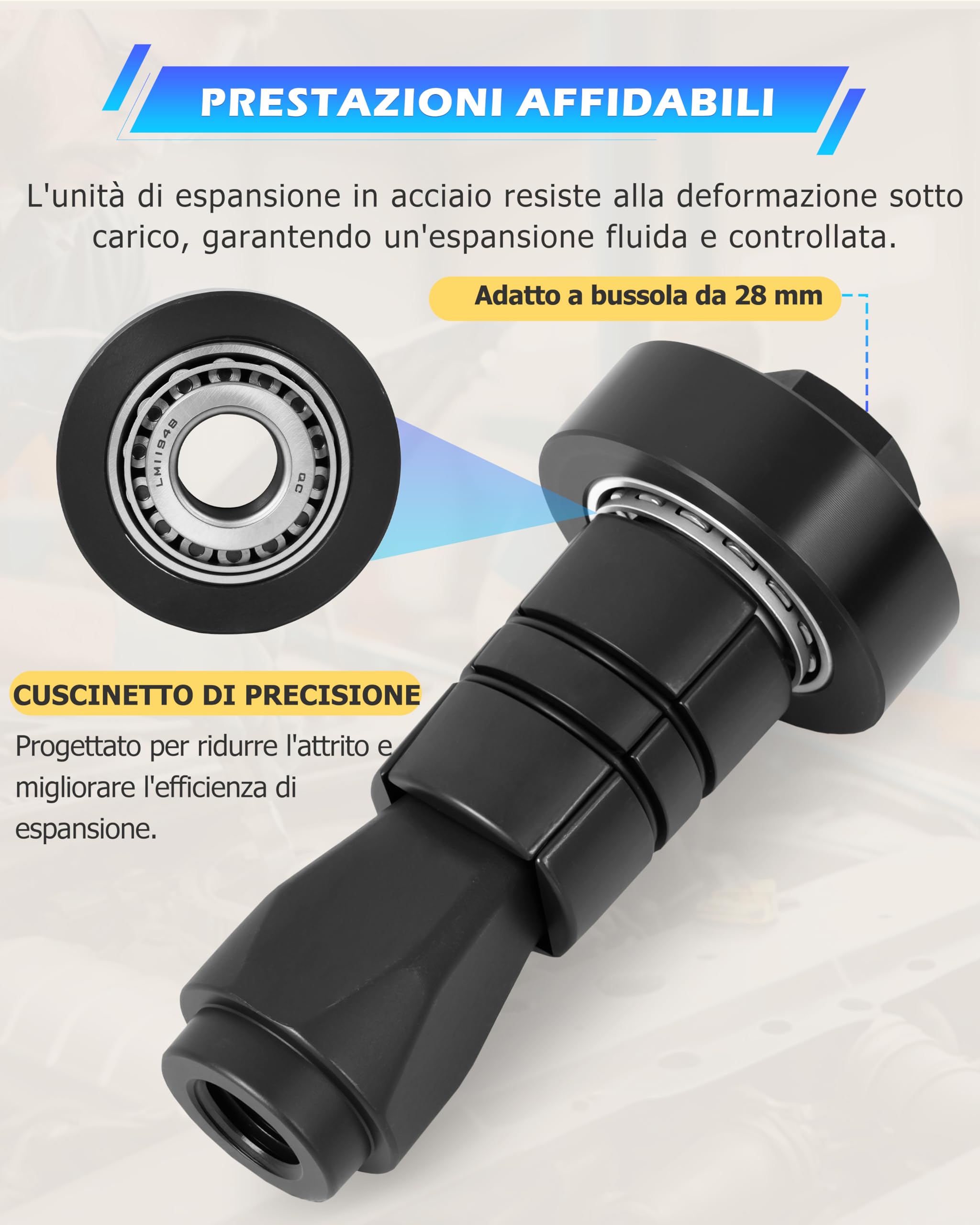 DAYUAN Kit di attrezzi per tubo di scarico, 28 mm, kit per tubo di scarico da 1-5/8 a 4-1/4 pollici, per tubo di coda