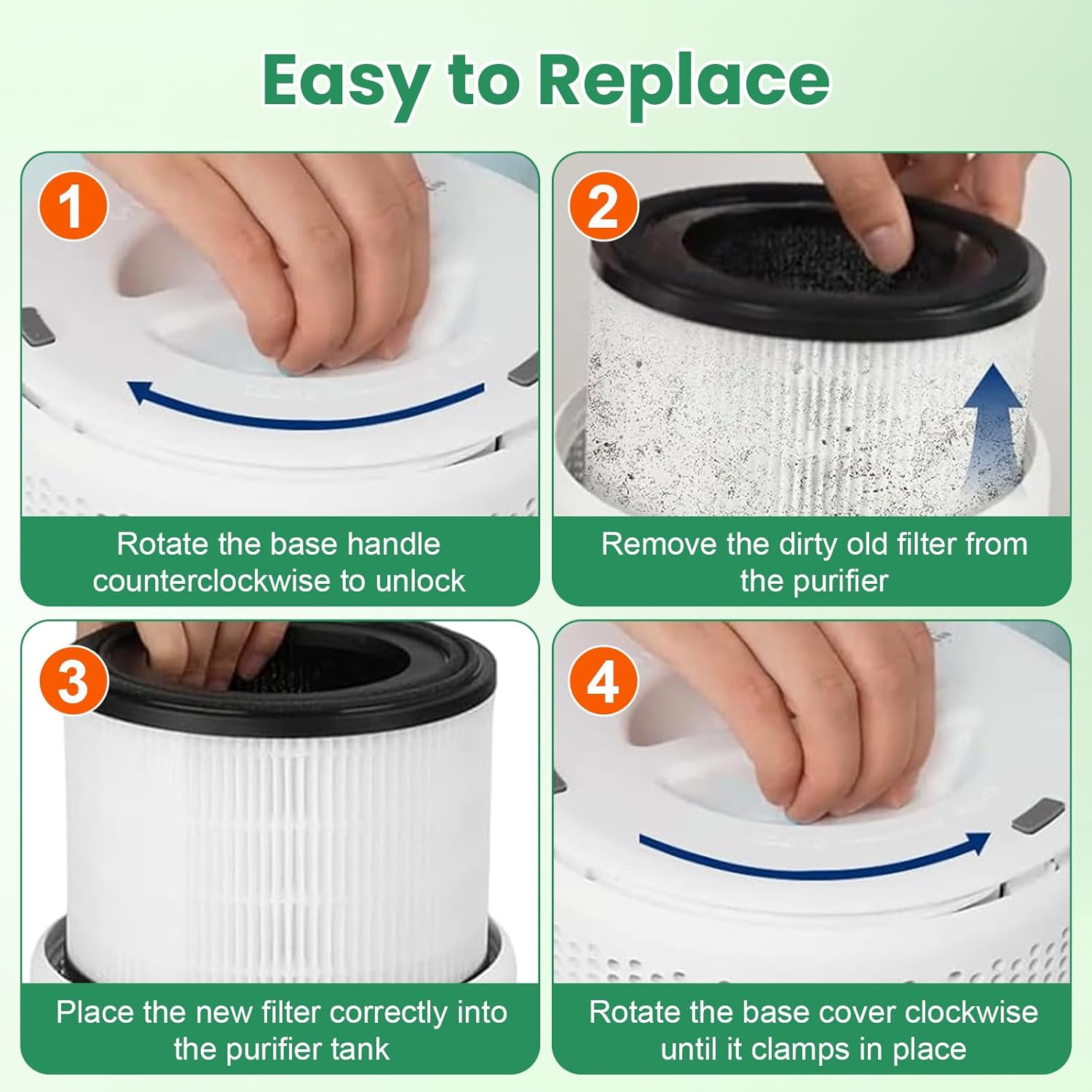 2 PACK AP-S0610L Replacement Filter Compatible with MOOKA AP-S0610L Air Purifier, 3-in-1 H13 True HEPA High-Efficiency Activated Carbon Filter for Home Large Room