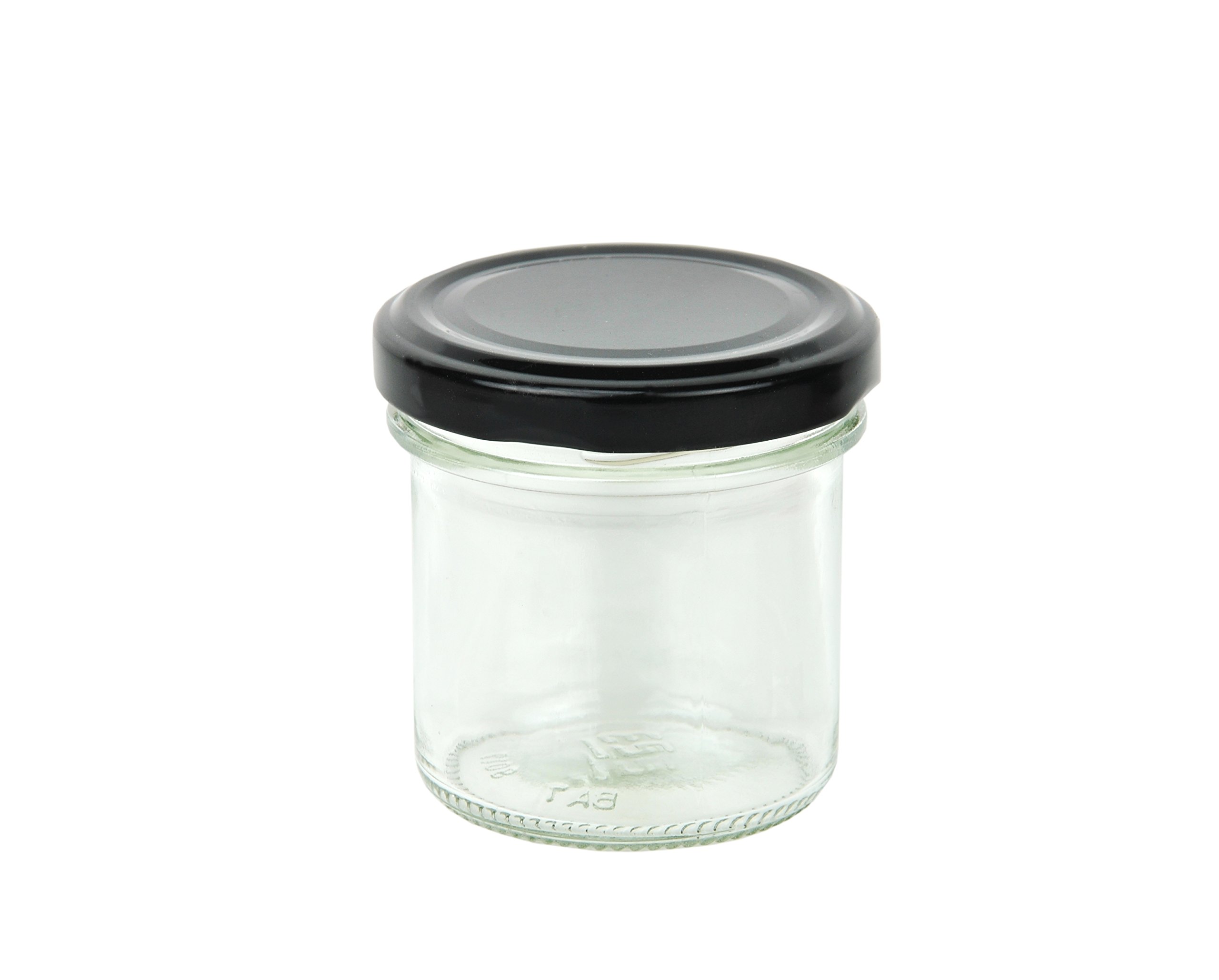 MamboCat 75er Set Sturzgläser 167 ml Deckelfarbe schwarz to 66 inkl. Diamant Gelierzauber Rezeptheft, Marmeladengläser, Einmachgläser, Einweckgläser, Gläser